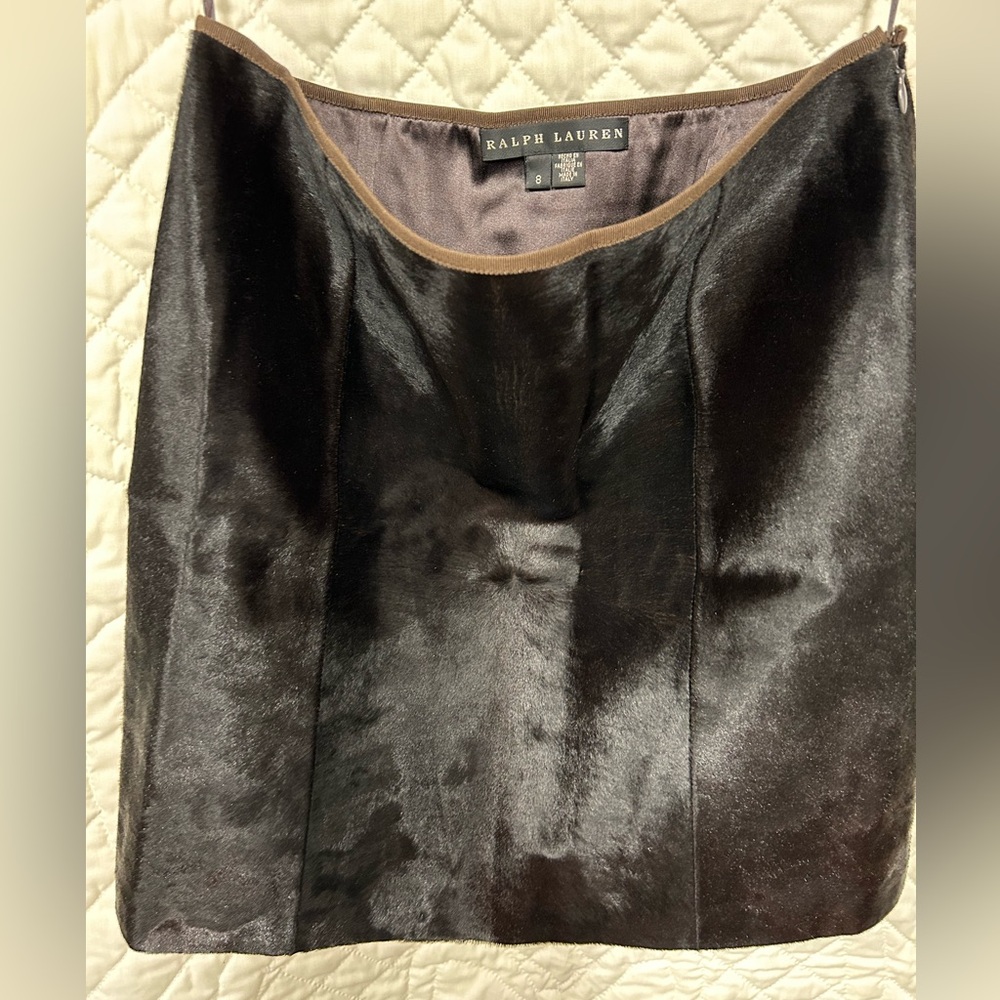 Ralph Lauren Black Label Pony Hair Skirt